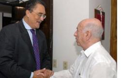 Jose Ramon Machado Ventura, Cuban First VP Met with former Prime Minister of Saint Lucia